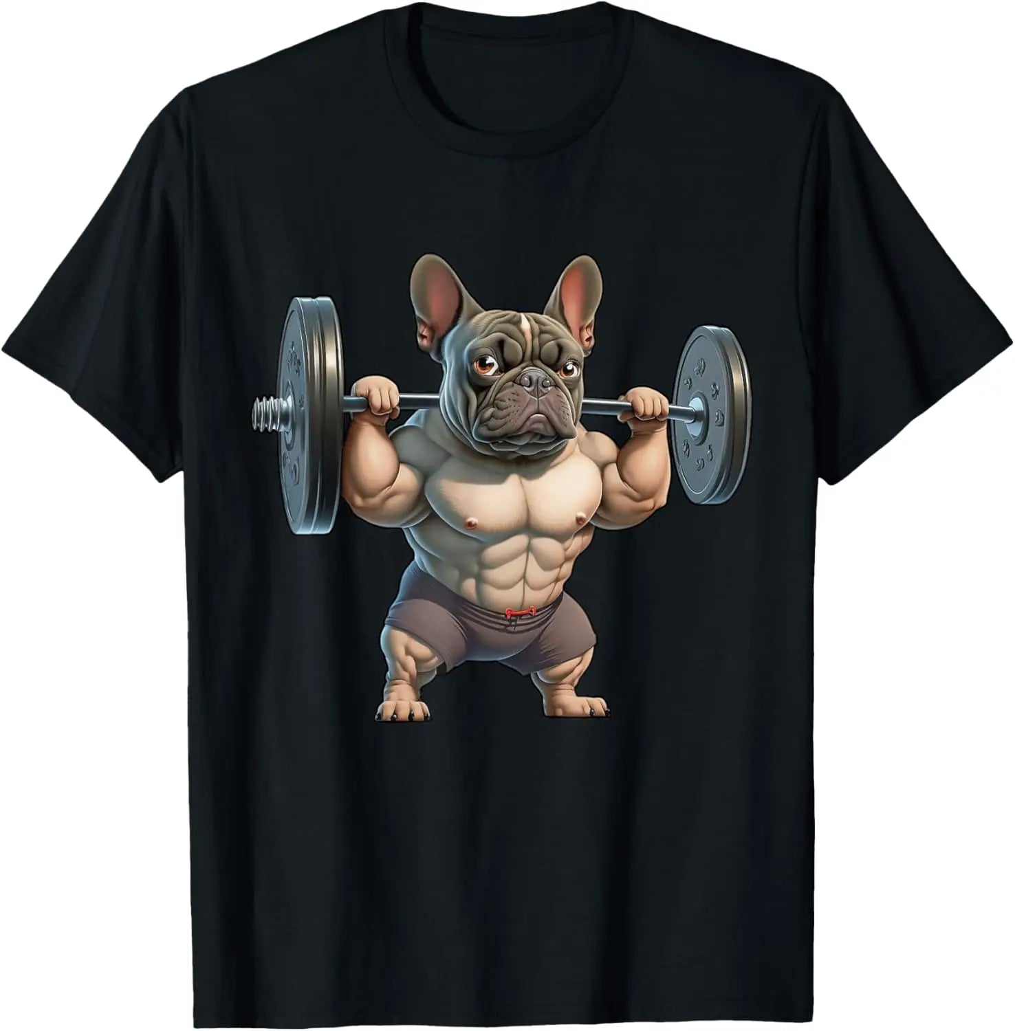 French Bulldog Gym T-Shirt — Frenchie Weightlifting Tee