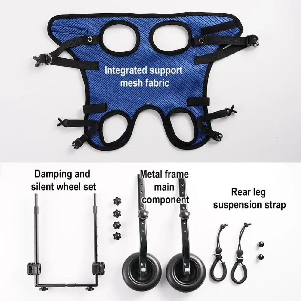 Adjustable Pet Wheelchair – Hind Leg Support Walk Booster for Disabled Dogs & Cats