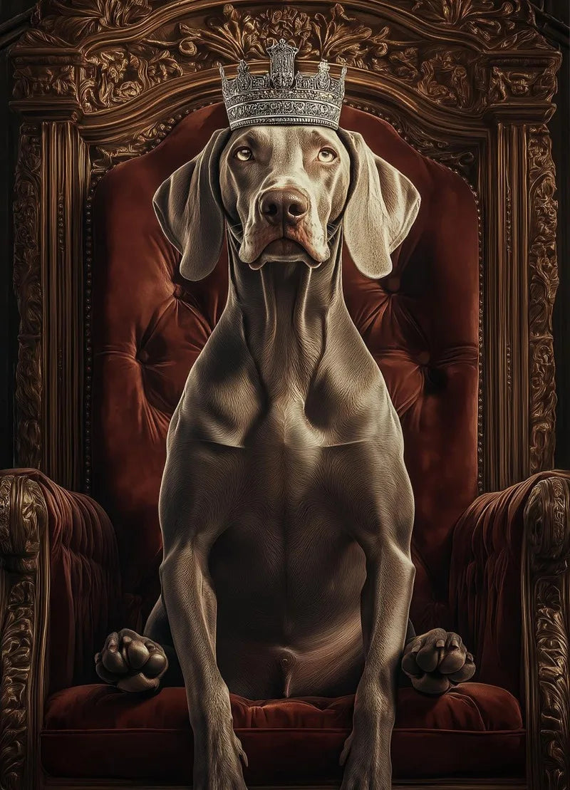 Royal Dog Portrait Canvas Print – Watercolour Wall Art for Dog Lovers