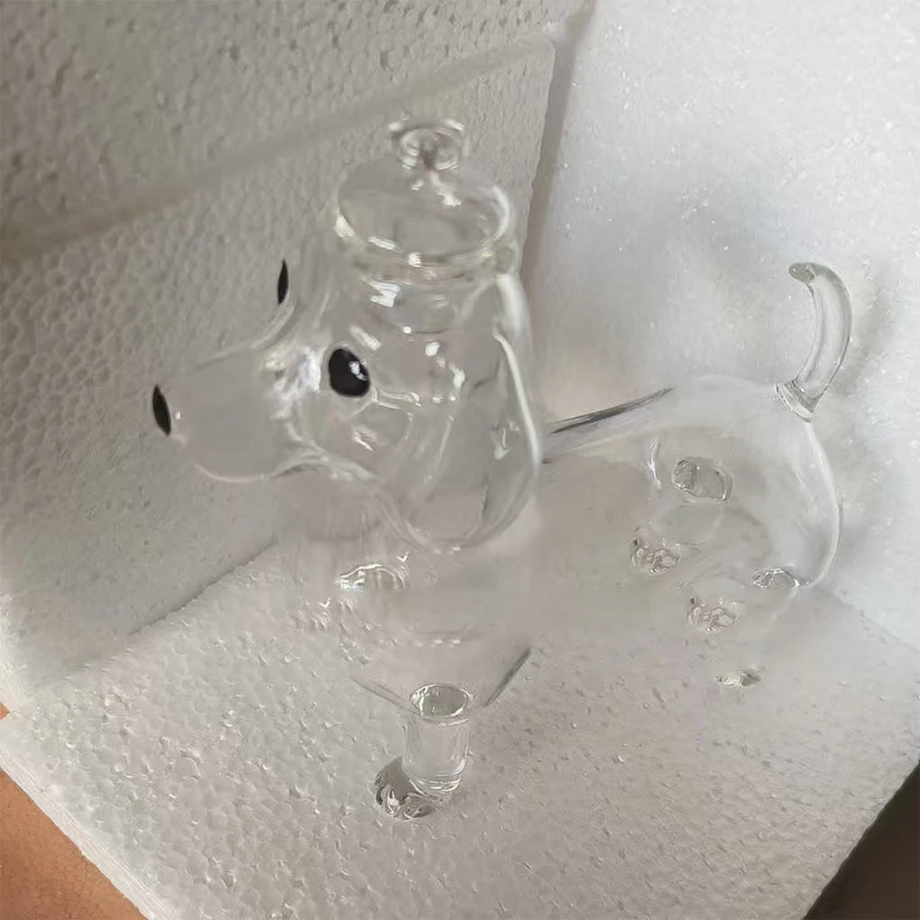Dachshund Glass Treat Jar — Airtight Dog Snack Storage Canister