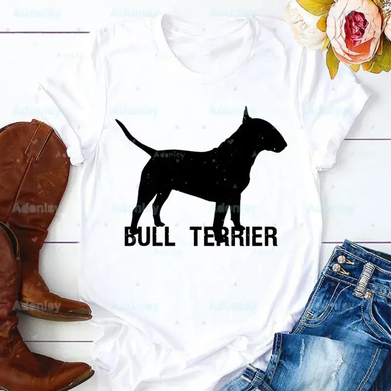 Bull Terrier T-Shirt — Cute Dog Group Graphic Tee for Women (S–XXXL)