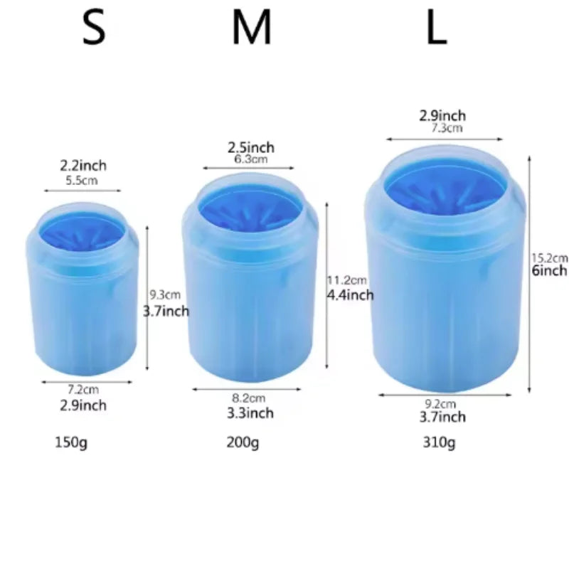 Dog Paw Cleaner Cup with Soft Silicone Combs