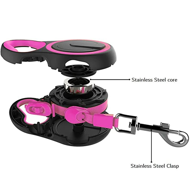 Retractable Dog Leash – Durable Nylon Extending Lead for Small, Medium & Large Dogs