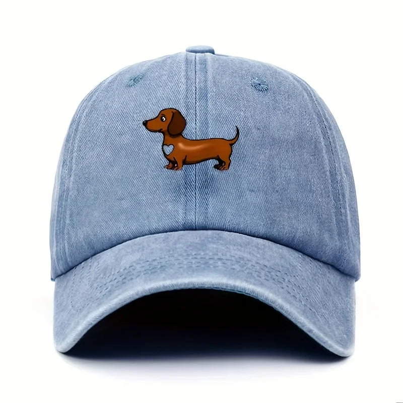 Sausage Dog Baseball Cap — Cute Dachshund Print Adjustable Hat | Valentine's Day Gift