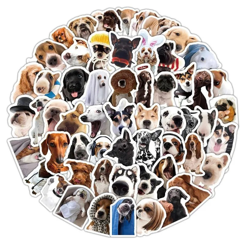 Cartoon Dog Sticker Pack — 104 Pieces
