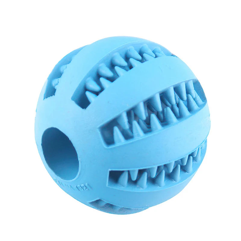 Rubber Treat Ball Dog Toy – Interactive Chew & Dental Cleaning Toy for Dogs