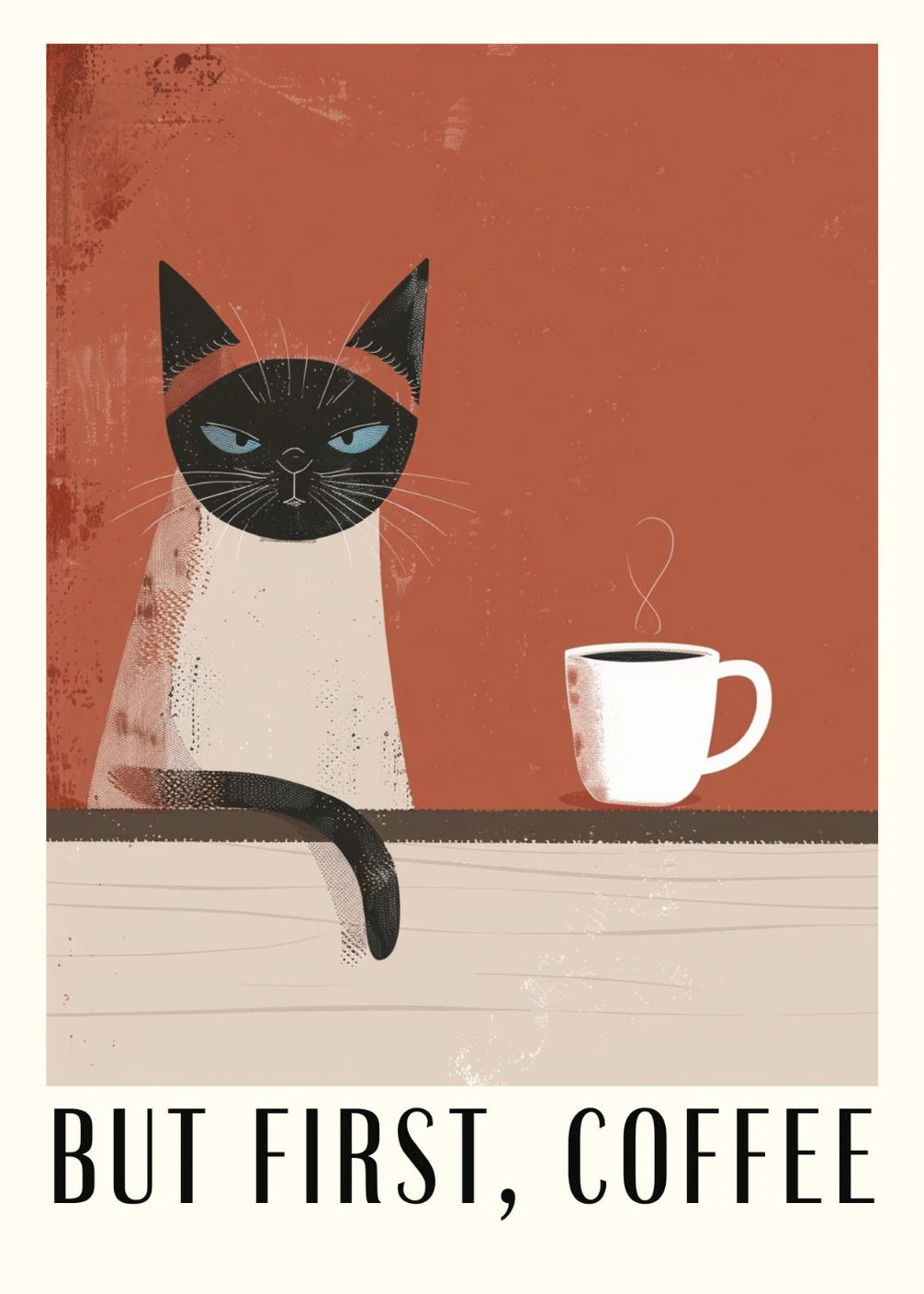 Boho Minimalist Dog & Cat Cafe Canvas Wall Art