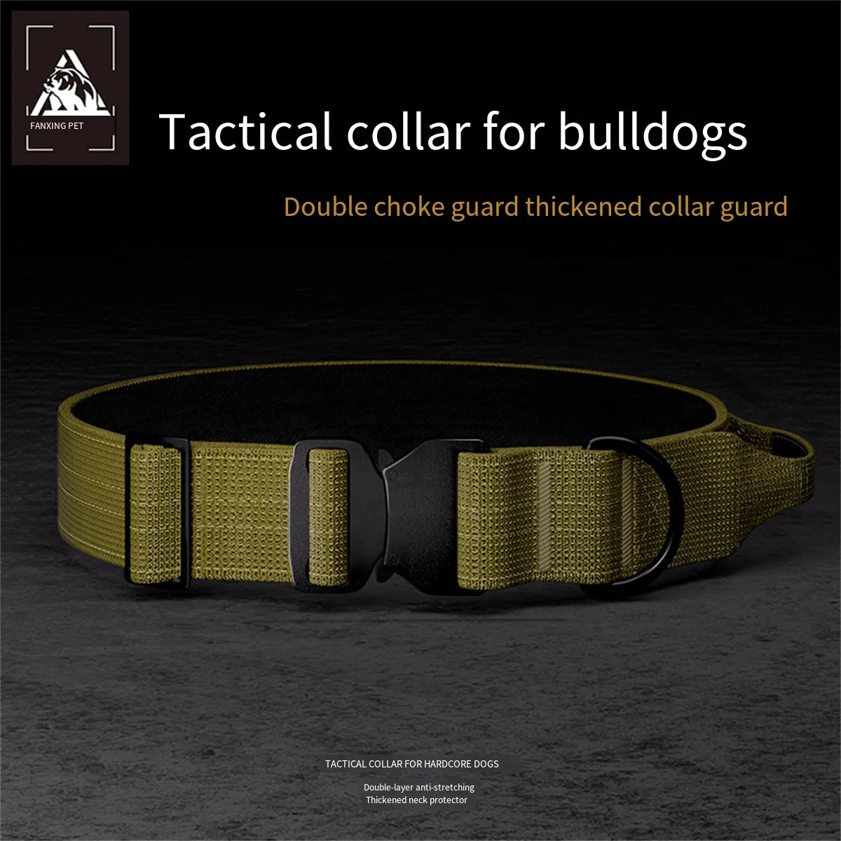 Military Tactical Dog Collar | Durable Nylon Adjustable Collar for Large Dogs