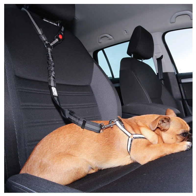 Adjustable Dog Car Seat Belt – Safety Harness Clip for Dogs & Cats