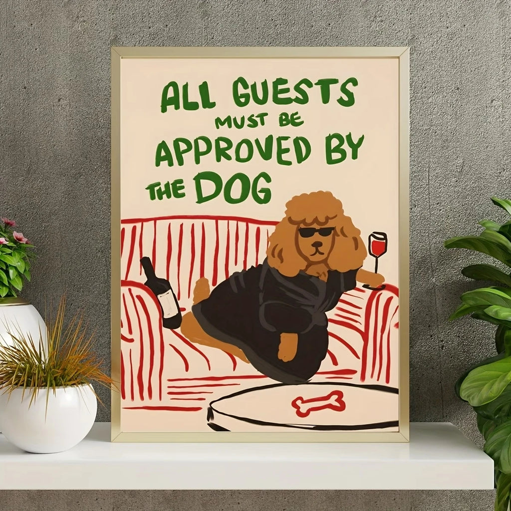 Modern,Cartoon Featuring Humorous Dog Wall Art Print Canvas Painting Poster Picture For Living Room,Bedroom Home Decor
