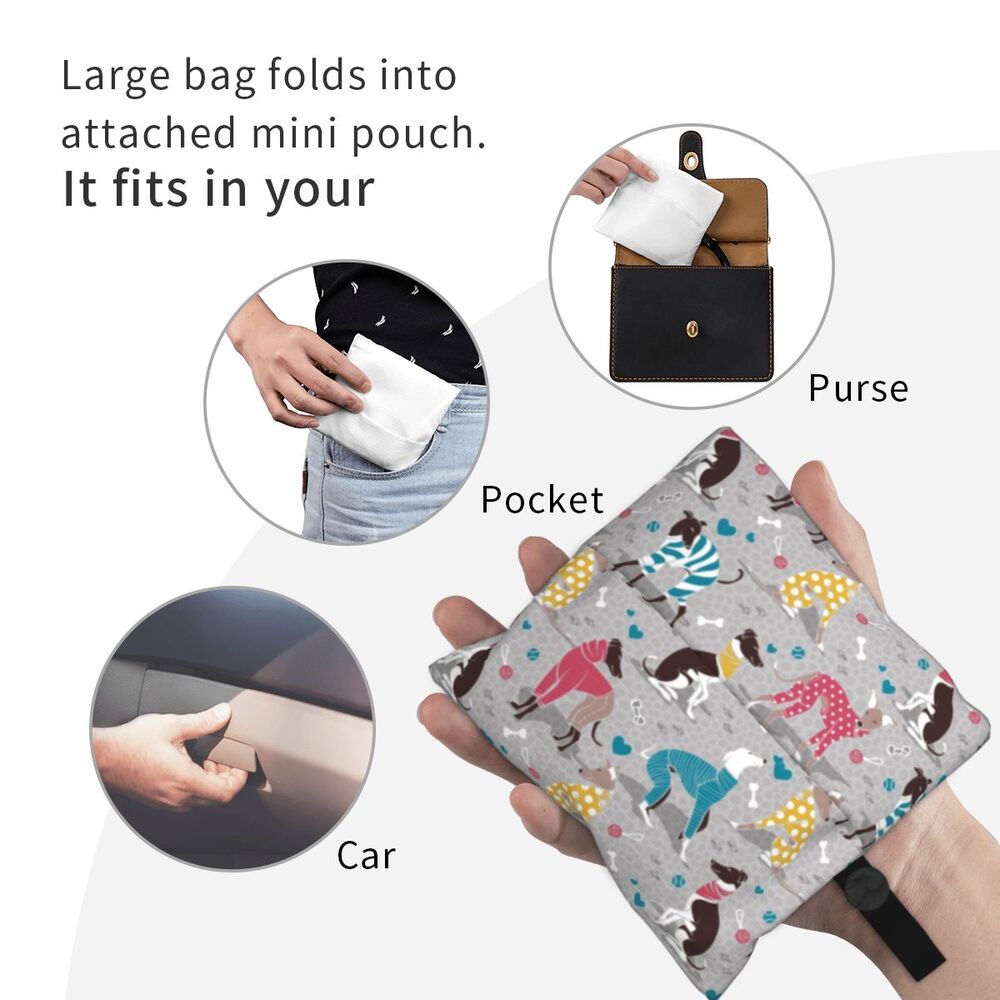 Greyhound Tote Bag — All-Over Print Sighthound Shopping Bag