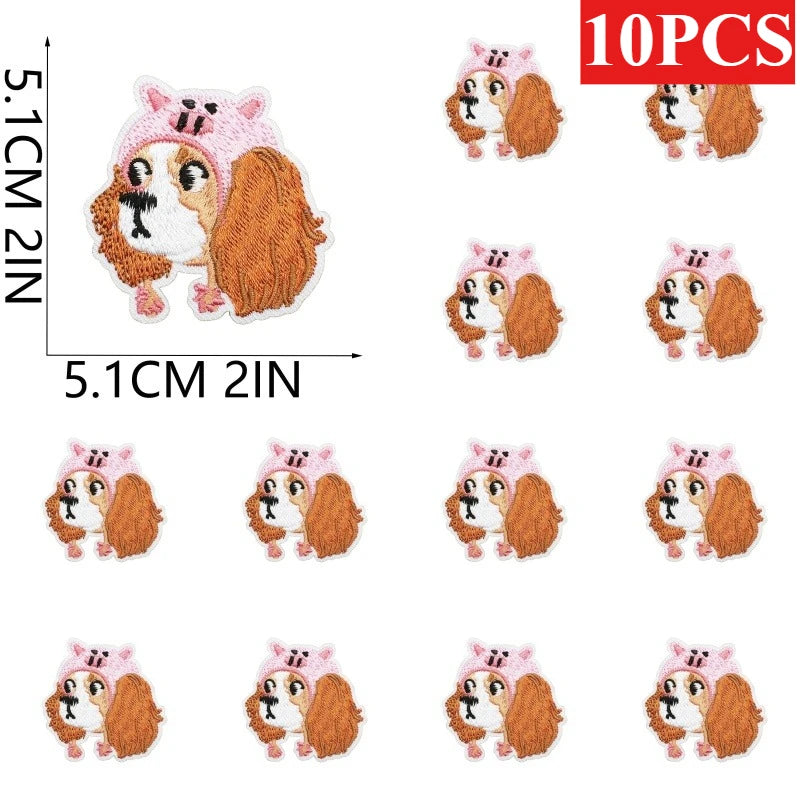 Dog Breed Embroidery Patches Pack – Iron-On Patches for Dog Lovers