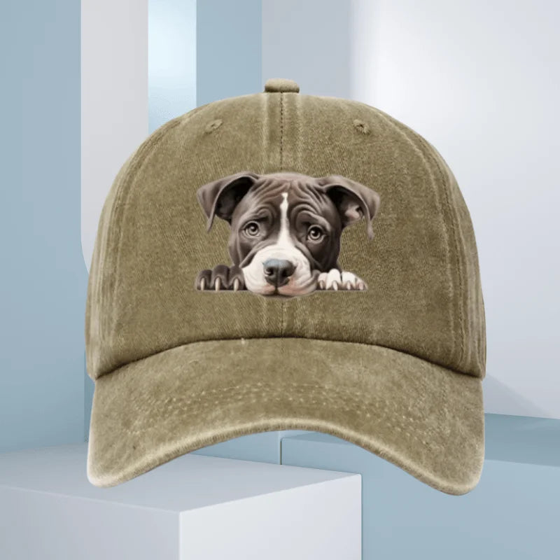 Dog Print Baseball Cap — Adjustable Unisex Hat for Outdoor & Casual Wear