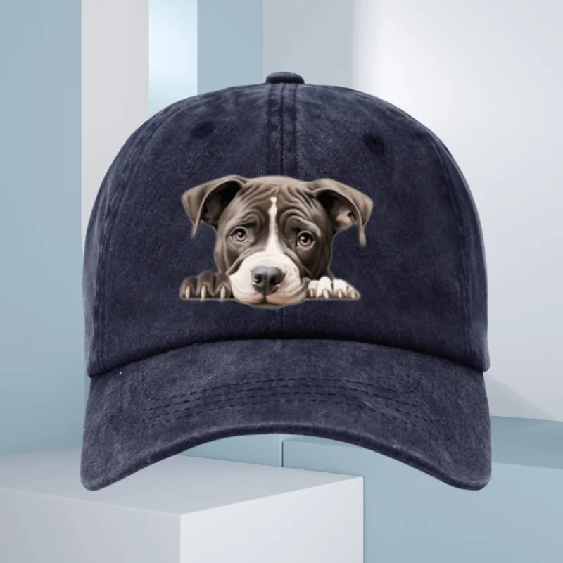 Dog Print Baseball Cap — Adjustable Unisex Hat for Outdoor & Casual Wear