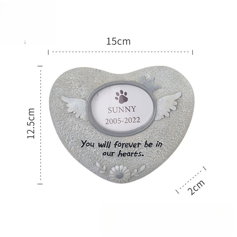 Pet Memorial Resin Tombstone – Desktop Ornament for Dogs, Cats & Small Animals
