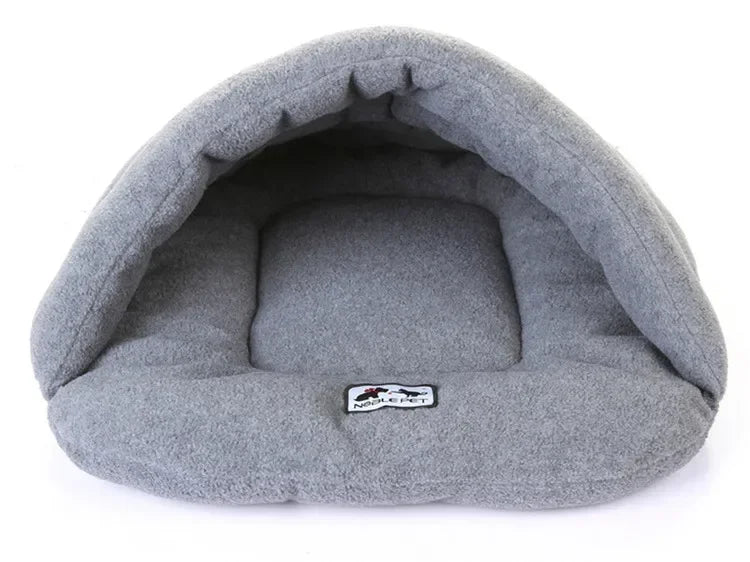 Slipper Cave Dog Bed — Cosy Winter Nest for Small Dogs & Cats