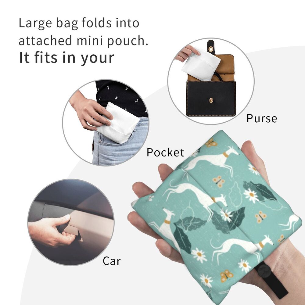 Greyhound Tote Bag — All-Over Print Sighthound Shopping Bag