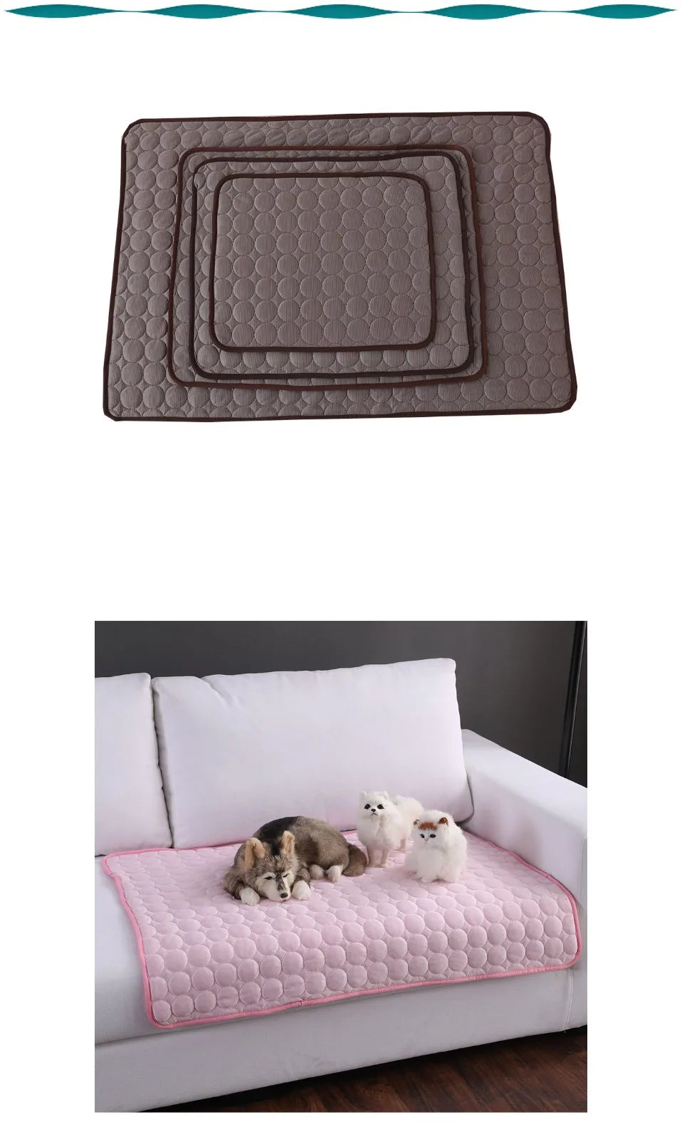 Cool Down Pet Cooling Mat — Breathable Dog & Cat Bed Blanket (XS–XXL)
