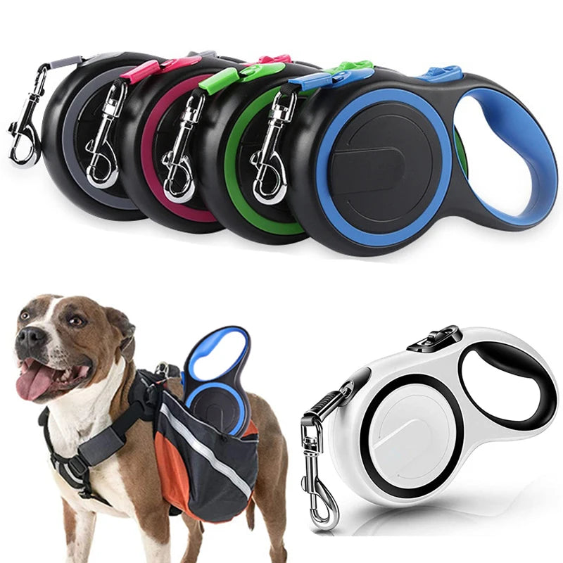 Retractable Dog Leash – Durable Nylon Extending Lead for Small, Medium & Large Dogs