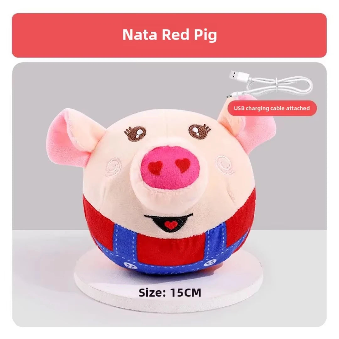Electric Plush Jump Ball Dog Toy – Interactive Singing & Dancing