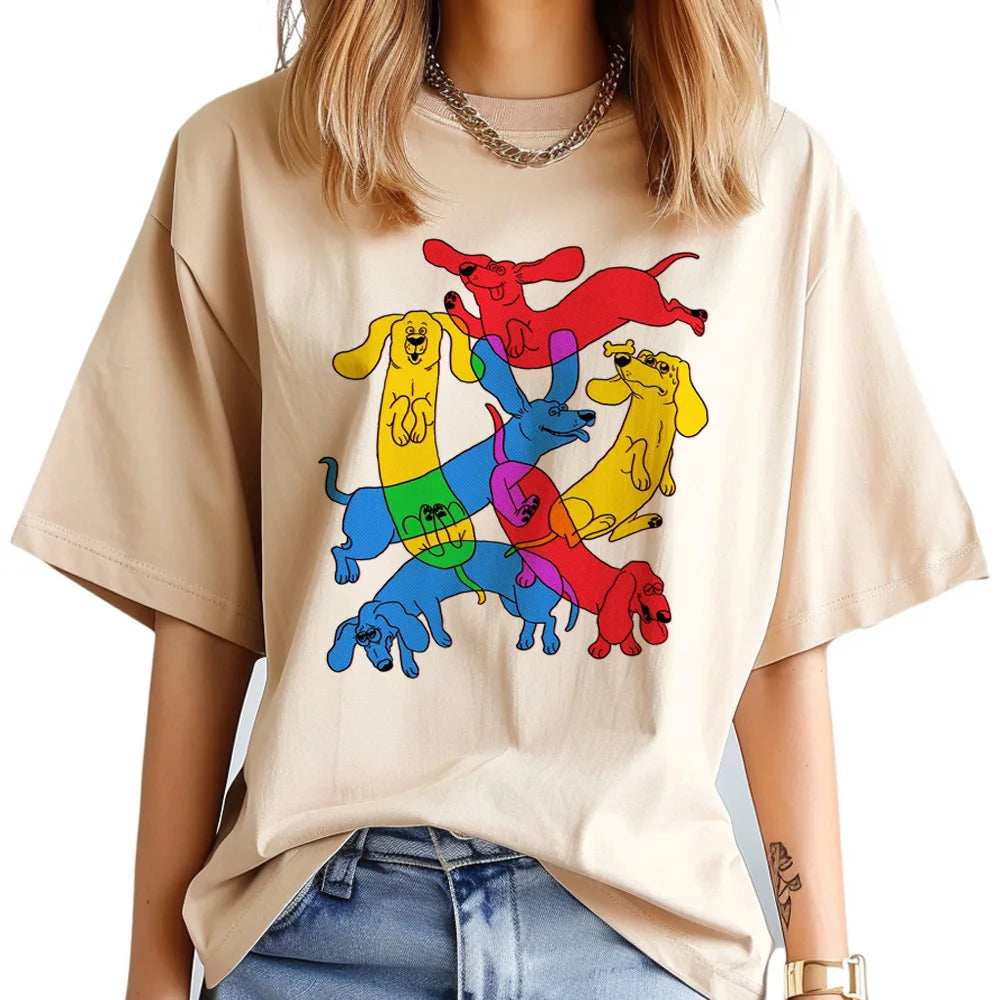 Funny Dachshund Print T-Shirt – Cute Dog Lover Tee
