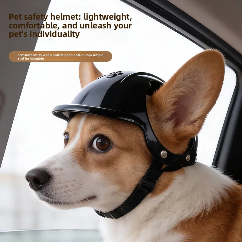 Pet Motorcycle Helmet for Dogs & Cats – Cute Outdoor Headwear Accessory