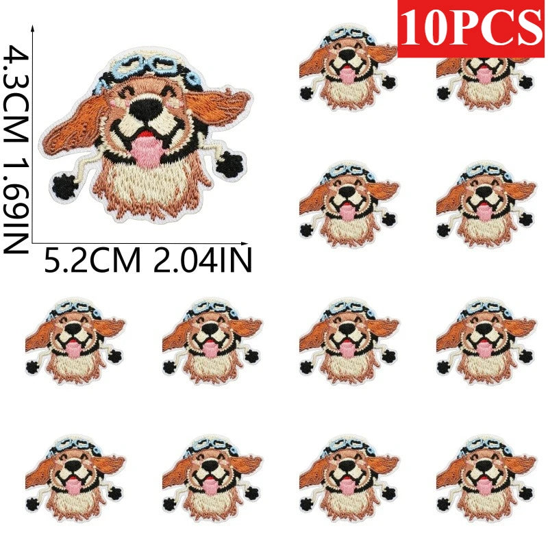 Dog Breed Embroidery Patches Pack – Iron-On Patches for Dog Lovers