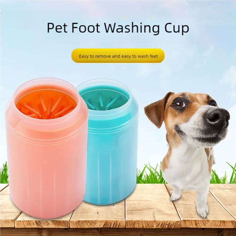Dog Paw Cleaner Cup with Soft Silicone Combs