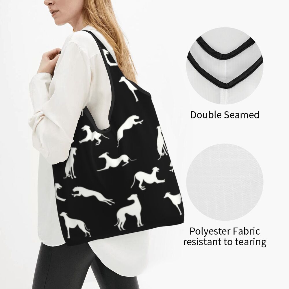 Greyhound Tote Bag — All-Over Print Sighthound Shopping Bag
