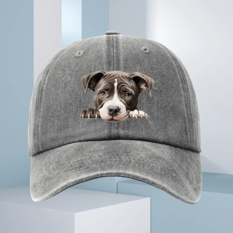 Dog Print Baseball Cap — Adjustable Unisex Hat for Outdoor & Casual Wear