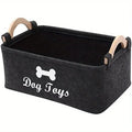 Felt Dog Toy Storage Basket – Stylish Pet Toy Box & Organiser for the Home