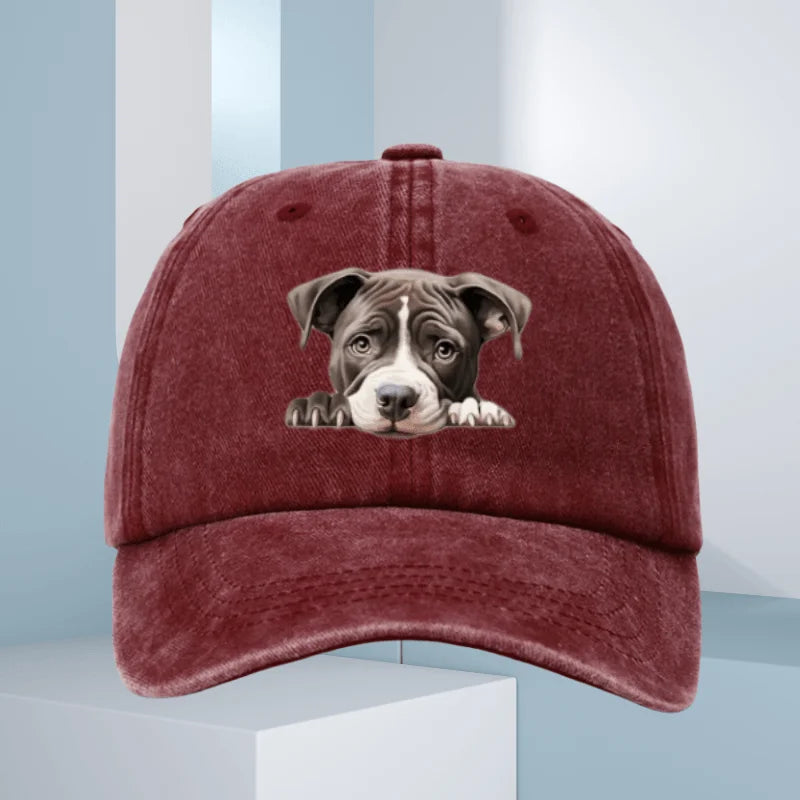 Dog Print Baseball Cap — Adjustable Unisex Hat for Outdoor & Casual Wear