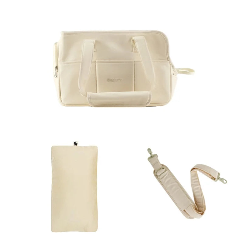 Portable Shoulder Dog Carrier Bag — Cotton Handbag for Small Dogs & Cats