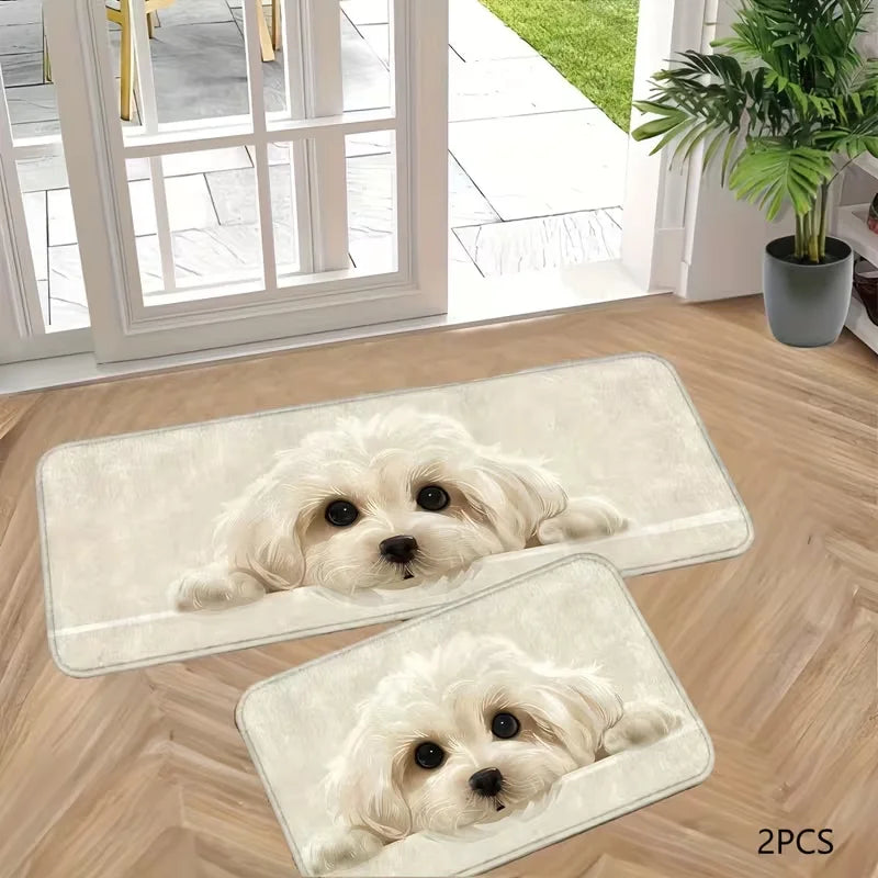Maltese Dog Mat – Soft Anti-Slip Rug for Dog Lovers