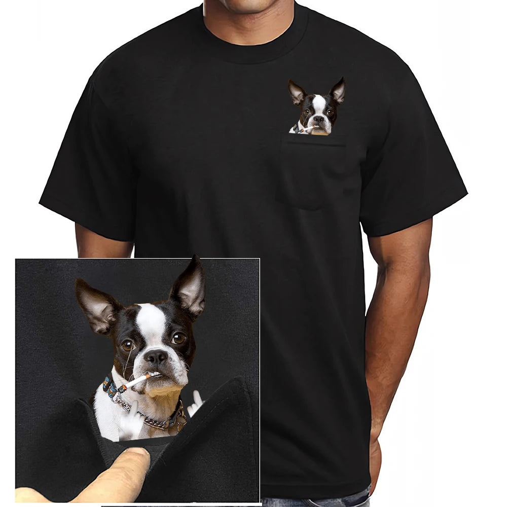 French Bulldog Smoking & Middle Finger Print T-Shirt – Funny Dog Lover Tee