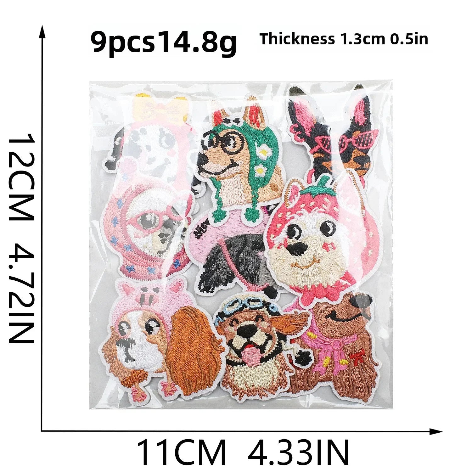 Dog Breed Embroidery Patches Pack – Iron-On Patches for Dog Lovers