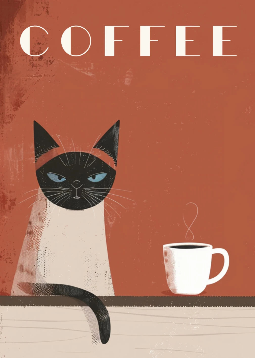 Boho Minimalist Dog & Cat Cafe Canvas Wall Art