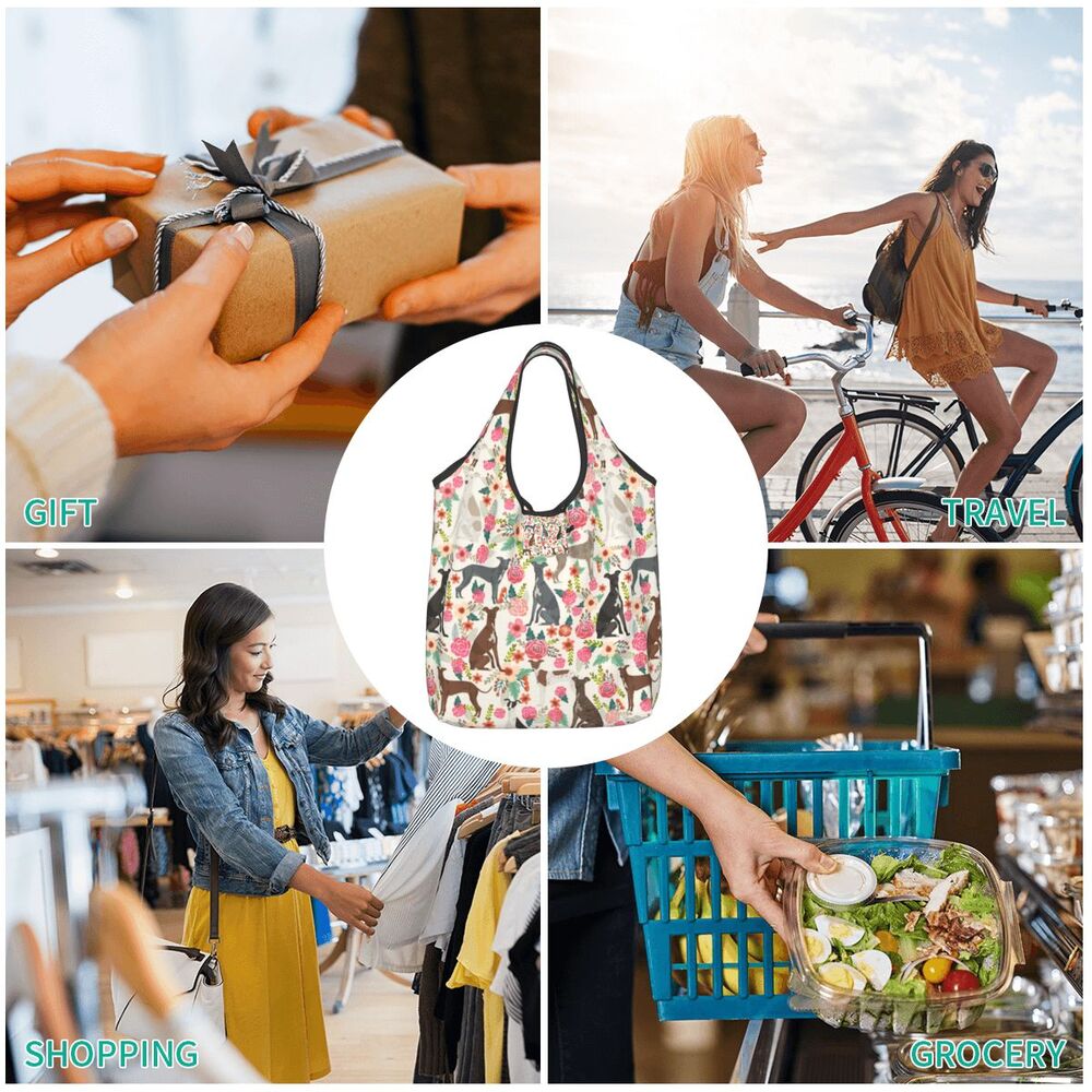 Greyhound Tote Bag — All-Over Print Sighthound Shopping Bag
