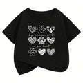 Kids' Dog Paw & Heart Graphic T-Shirt — Unisex (Ages 7–13)