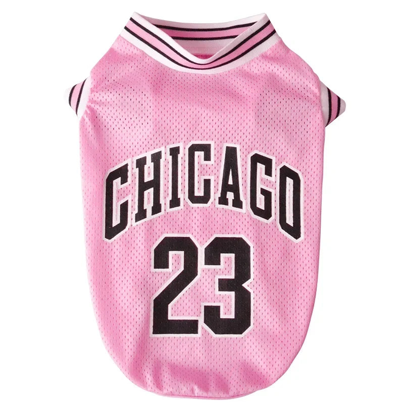 Mesh Breathable Sports Jersey for Dogs & Cats – Basketball Style Pet T-Shirt
