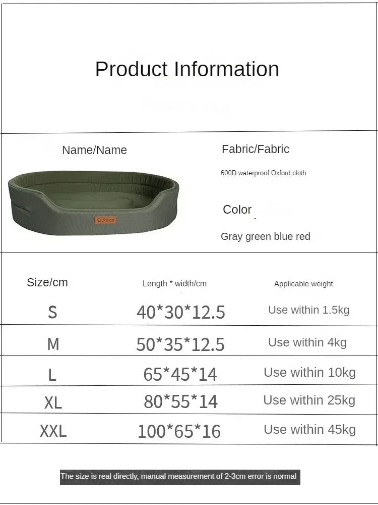 Waterproof Dog Sofa Bed – Anti-Mite, Chew-Resistant Pet Sleeping Mat for Dogs & Cats