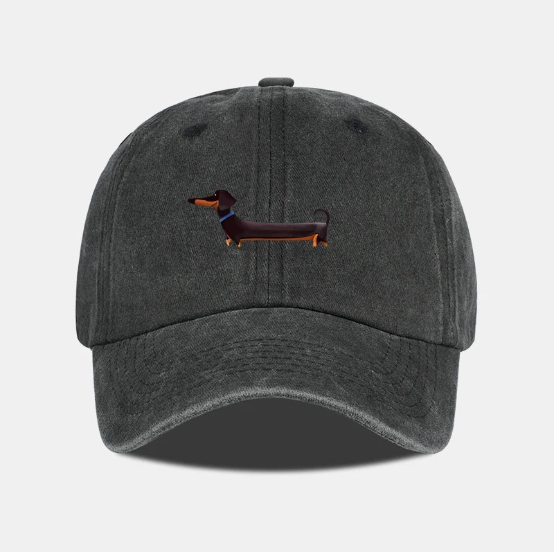 Dachshund Baseball Cap – Vintage Washed Dog Lover Hat