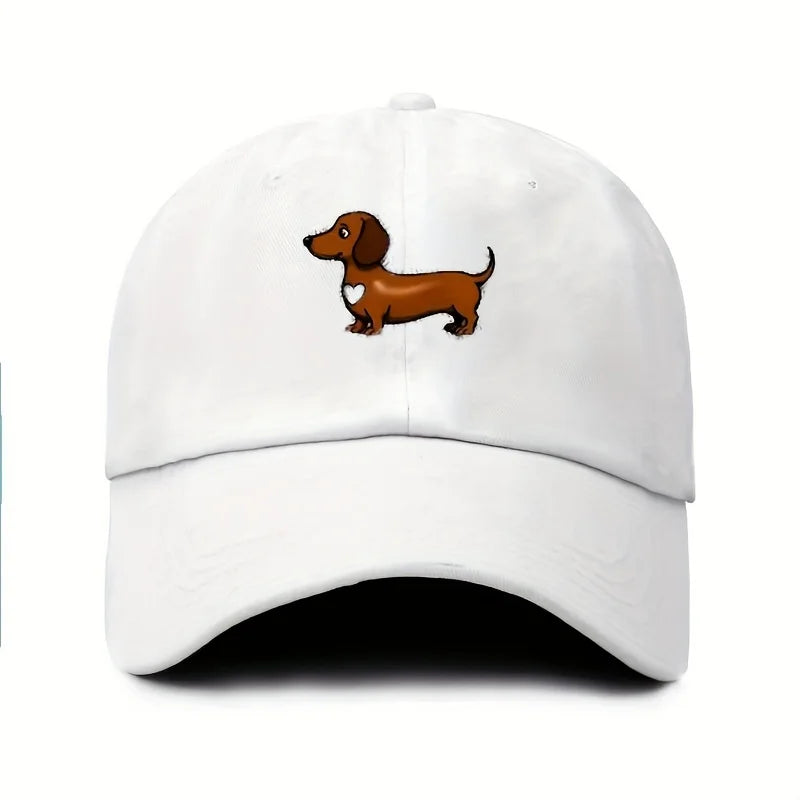 Sausage Dog Baseball Cap — Cute Dachshund Print Adjustable Hat | Valentine's Day Gift
