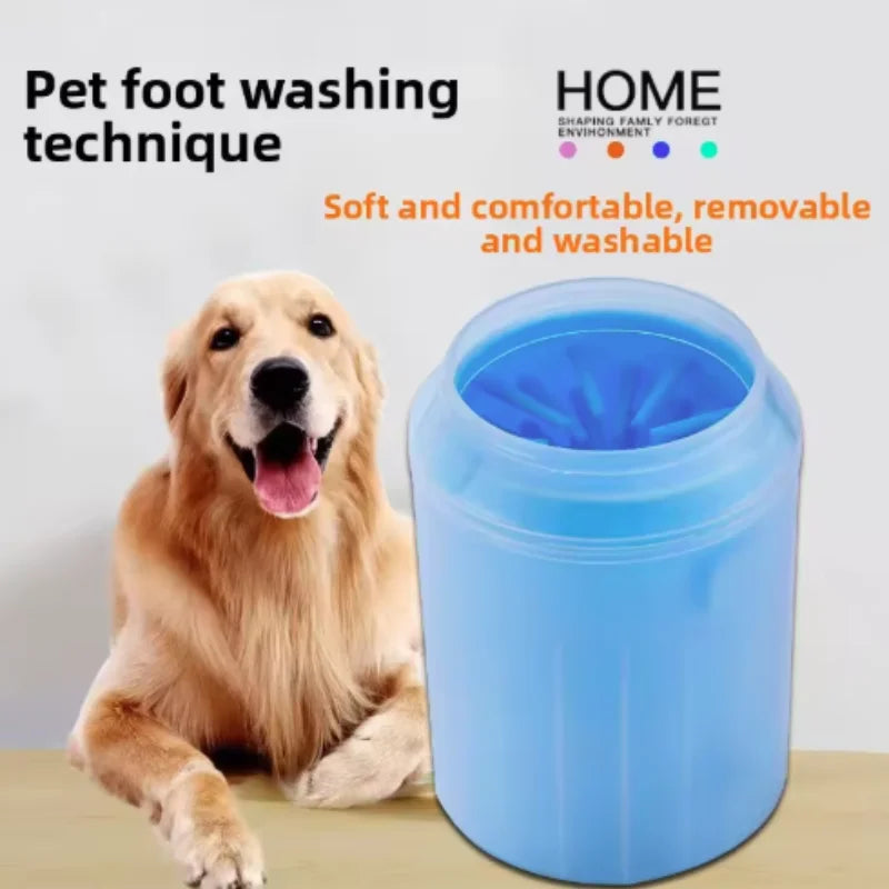 Dog Paw Cleaner Cup with Soft Silicone Combs