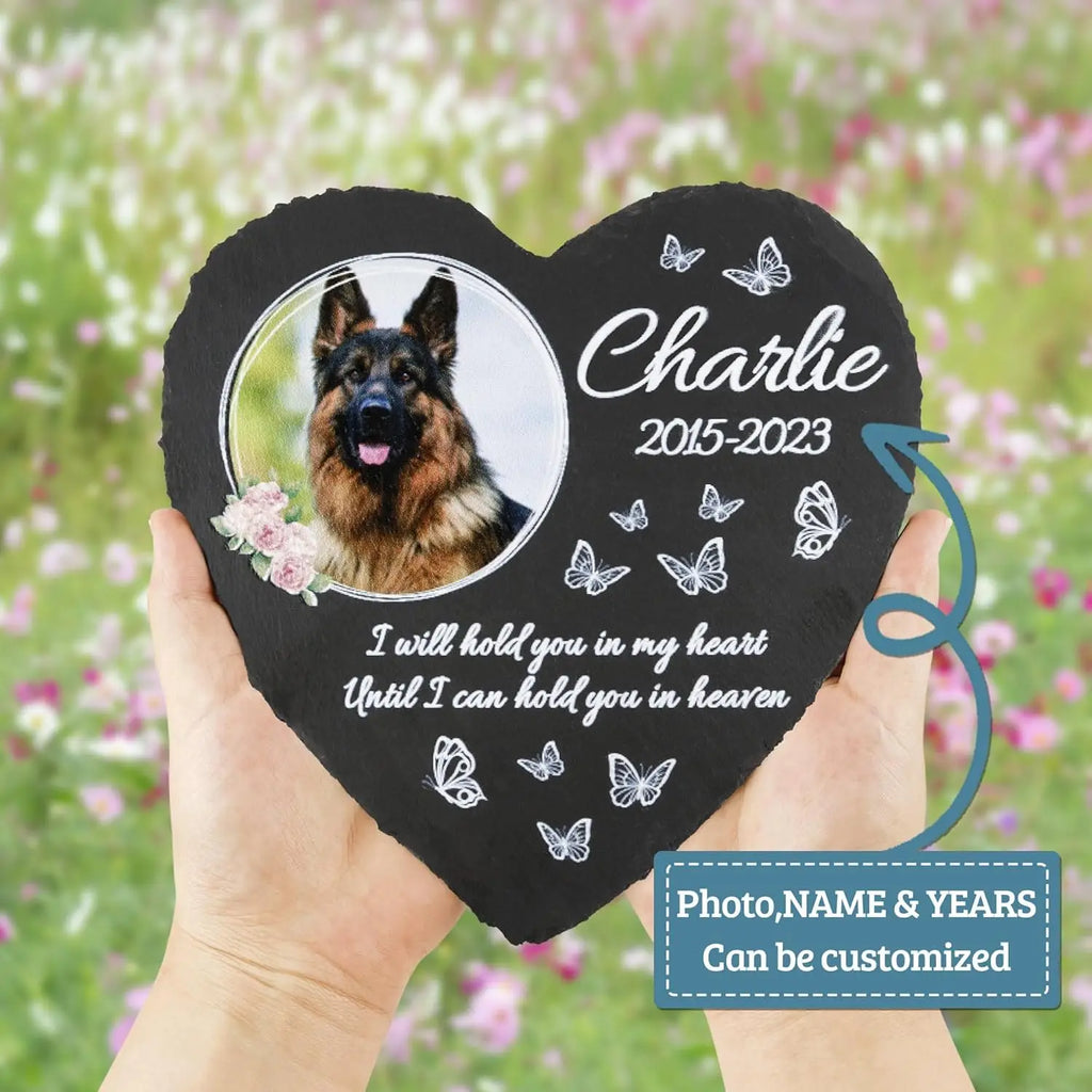Pet Memorial Heart-Shaped Garden Stone – Personalised Cat & Dog Grave Marker