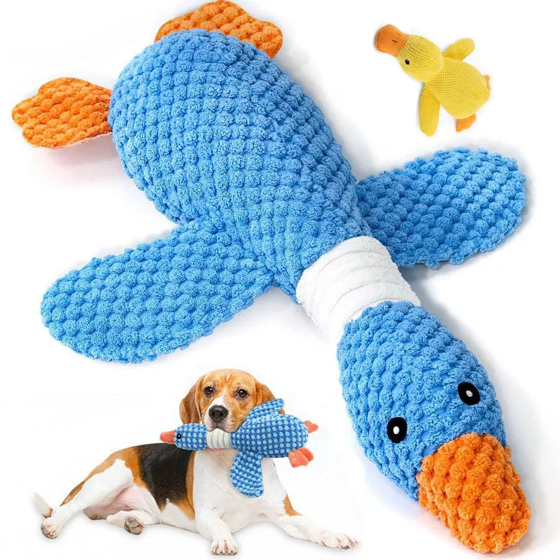 Goose Squeaky Plush Dog Toy – Crinkle & Squeak Chew Toy for Puppies & Small Dogs