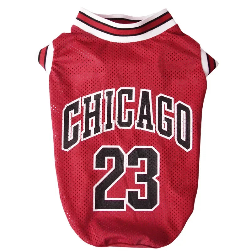 Mesh Breathable Sports Jersey for Dogs & Cats – Basketball Style Pet T-Shirt