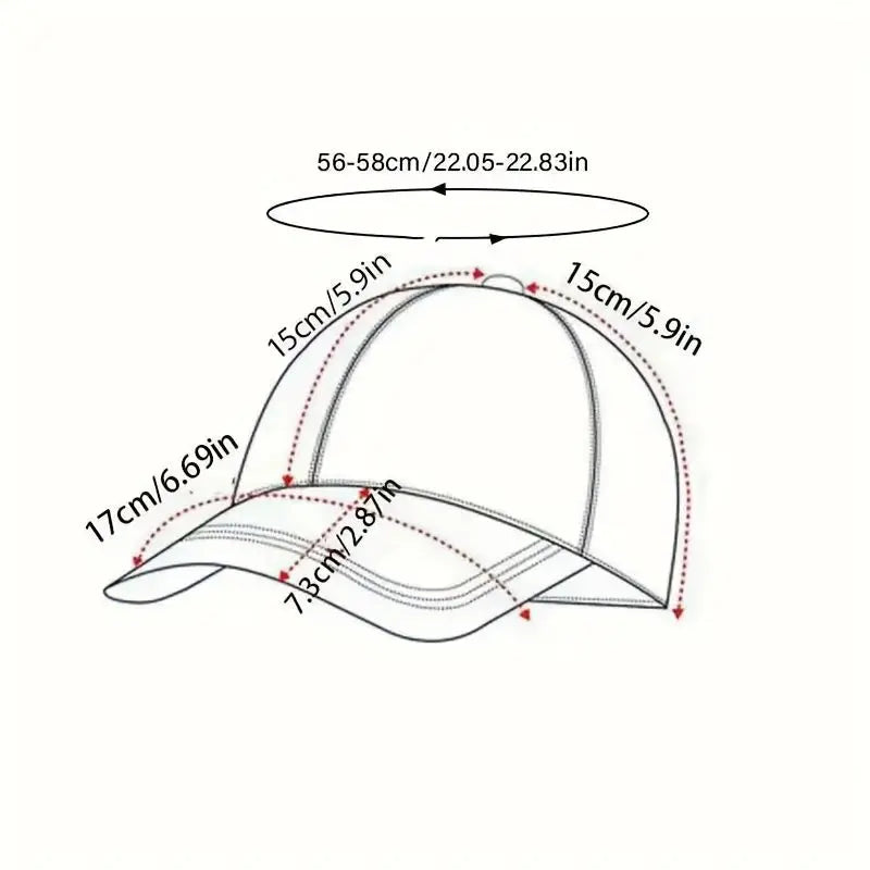 Dog Print Baseball Cap — Adjustable Unisex Hat for Outdoor & Casual Wear