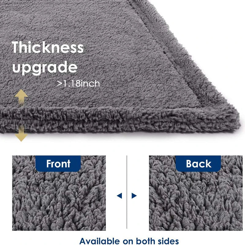Velvet Warmth Pet Blanket — Soft Coral Fleece Mat for Dogs & Cats