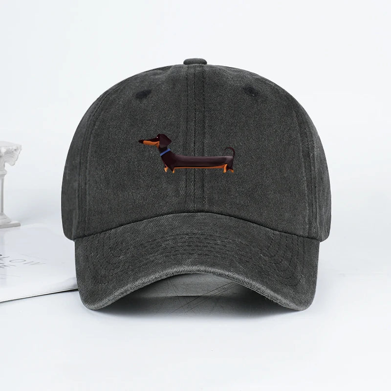 Dachshund Baseball Cap – Vintage Washed Dog Lover Hat